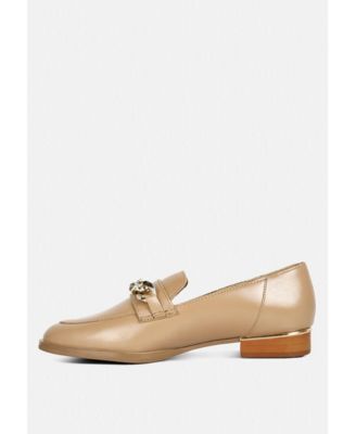 Womens Pola Leather Horsebit Loafers