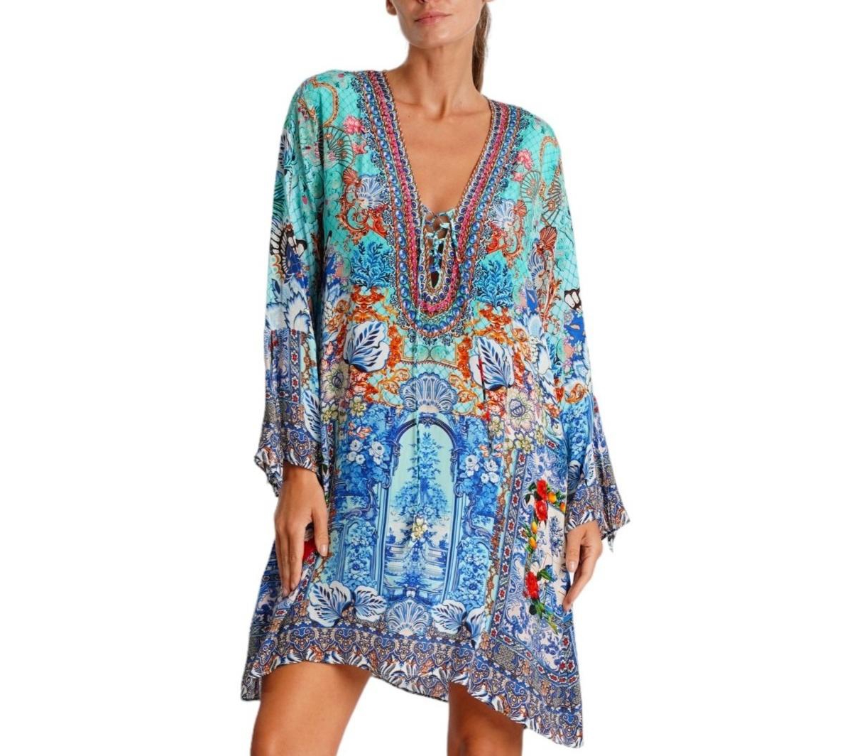 La Moda Clothing Women's Short Bell Sleeve Dress