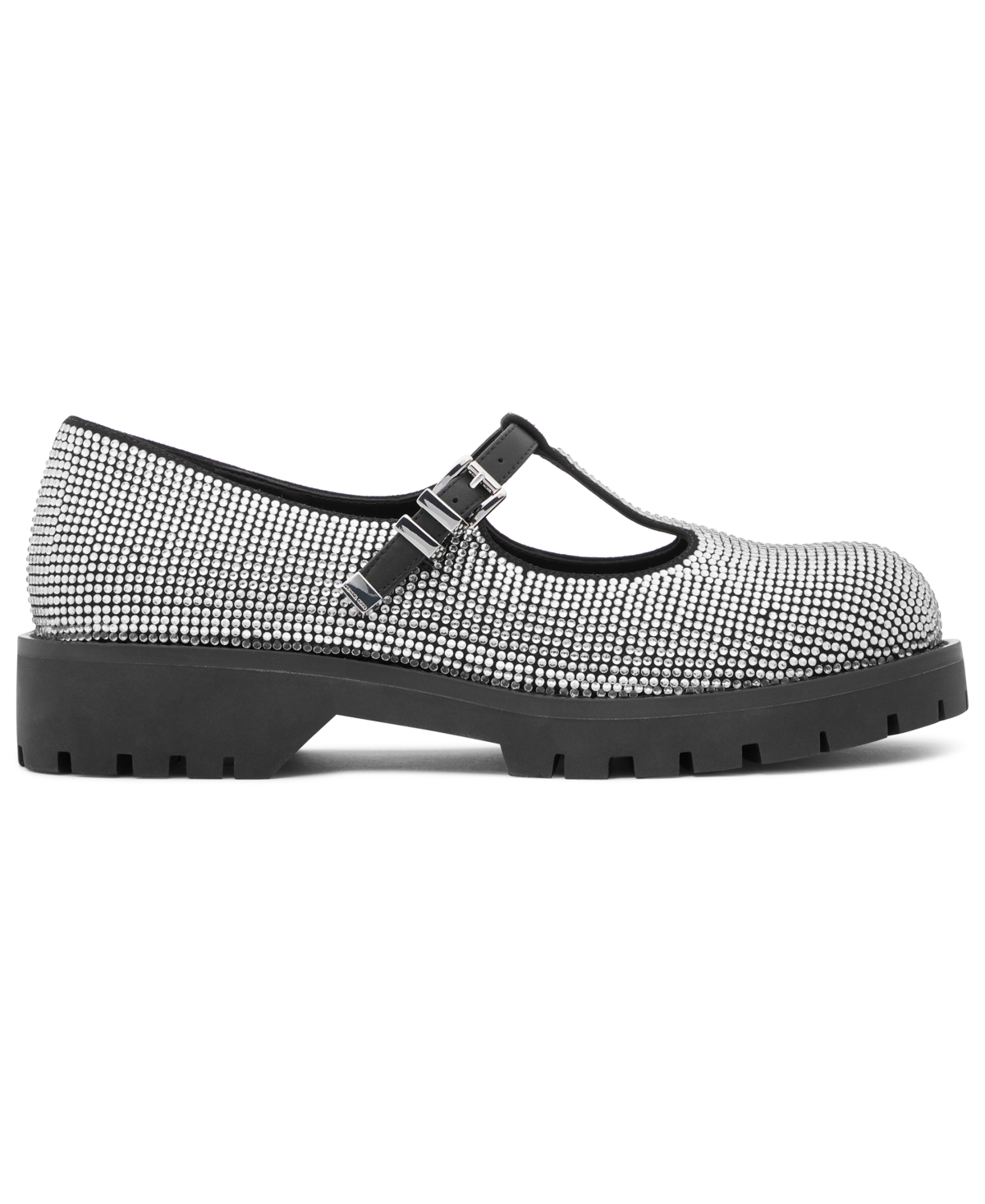 Michael Kors Michael  Women's Darrington Round Toe Mary Janes Loafers In Silver