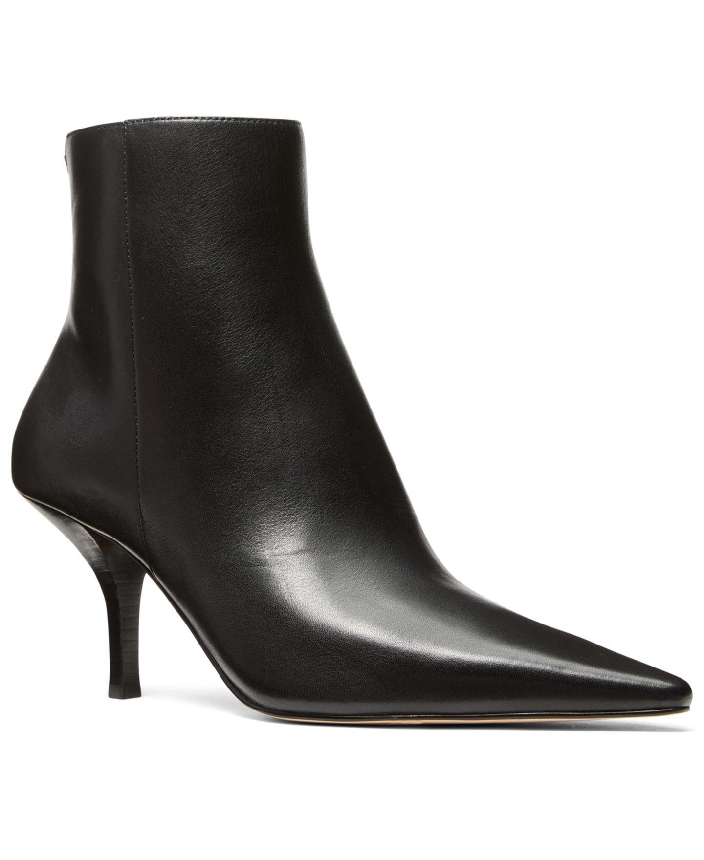 Женские ботинки Michael Kors Selina Side Zip Booties, цвет: Чёрный кожаный — фото 1