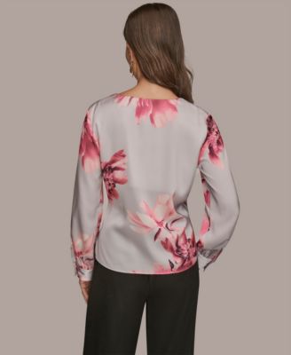 Women's Floral Print Long-Sleeve Top