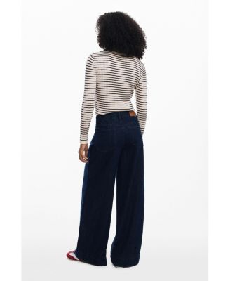 Women's Wide Leg jeans with panels