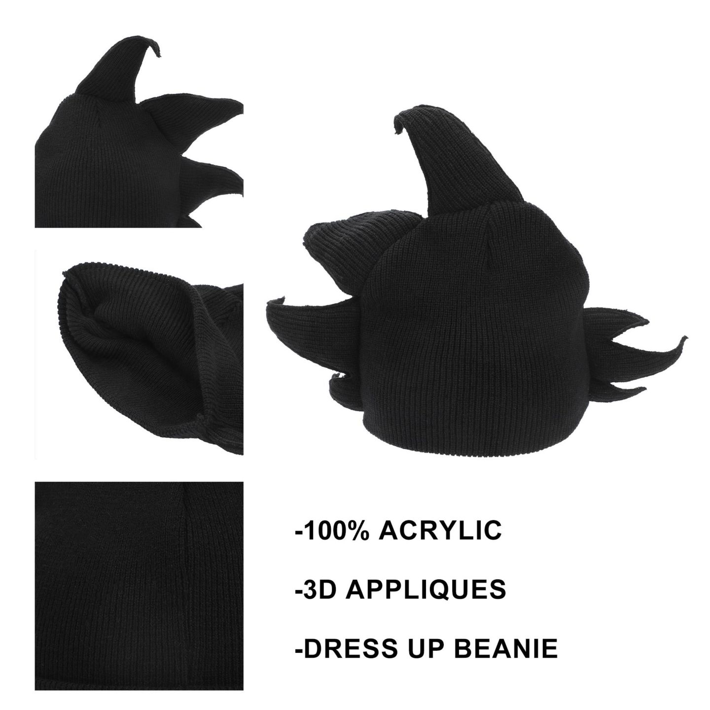 Мужская шапка Dragon Ball Z Goku Hair Novelty Knit Beanie — фото 2