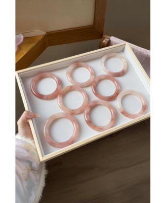 Peach Blossom — Pink Jade Stone Bangle
