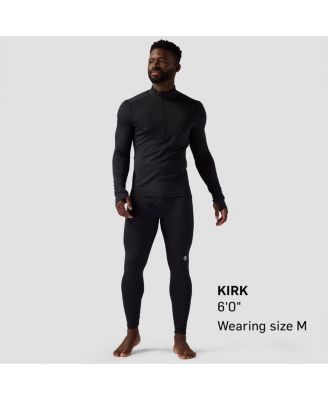 Men's Pines Microgrid Ultra-Lt Baselayer 1/4-Zip Top Lightweight Long Underwear Tops