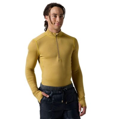 Men's Pines Microgrid Ultra-Lt Baselayer 1/4-Zip Top Lightweight Long Underwear Tops