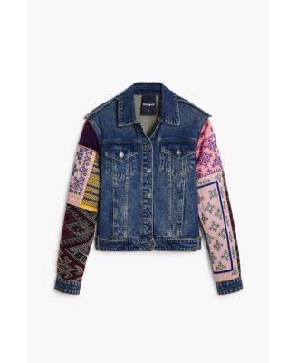 Women's Denim jacket with combined sleeves