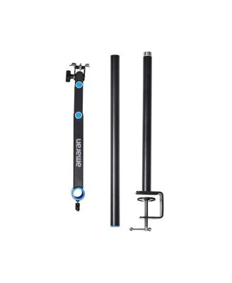 Verge 26W Bi-Color LED Light Panel, Charcoal, Bundle with Base Stand and Desk Clamp Stand