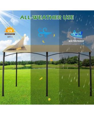 13'x10' Wall Mounted Peogola, UV Block Patio Awning Sunshade Canopy for Patio