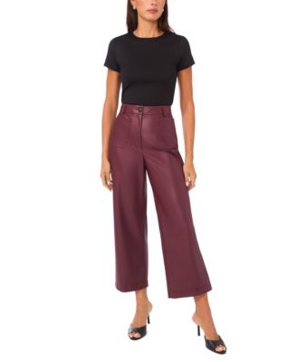 Women's Cropped Front Pocket Mid Rise Pants