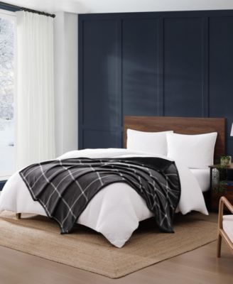 Printed Plush Plaid Throw, 70" x 50"