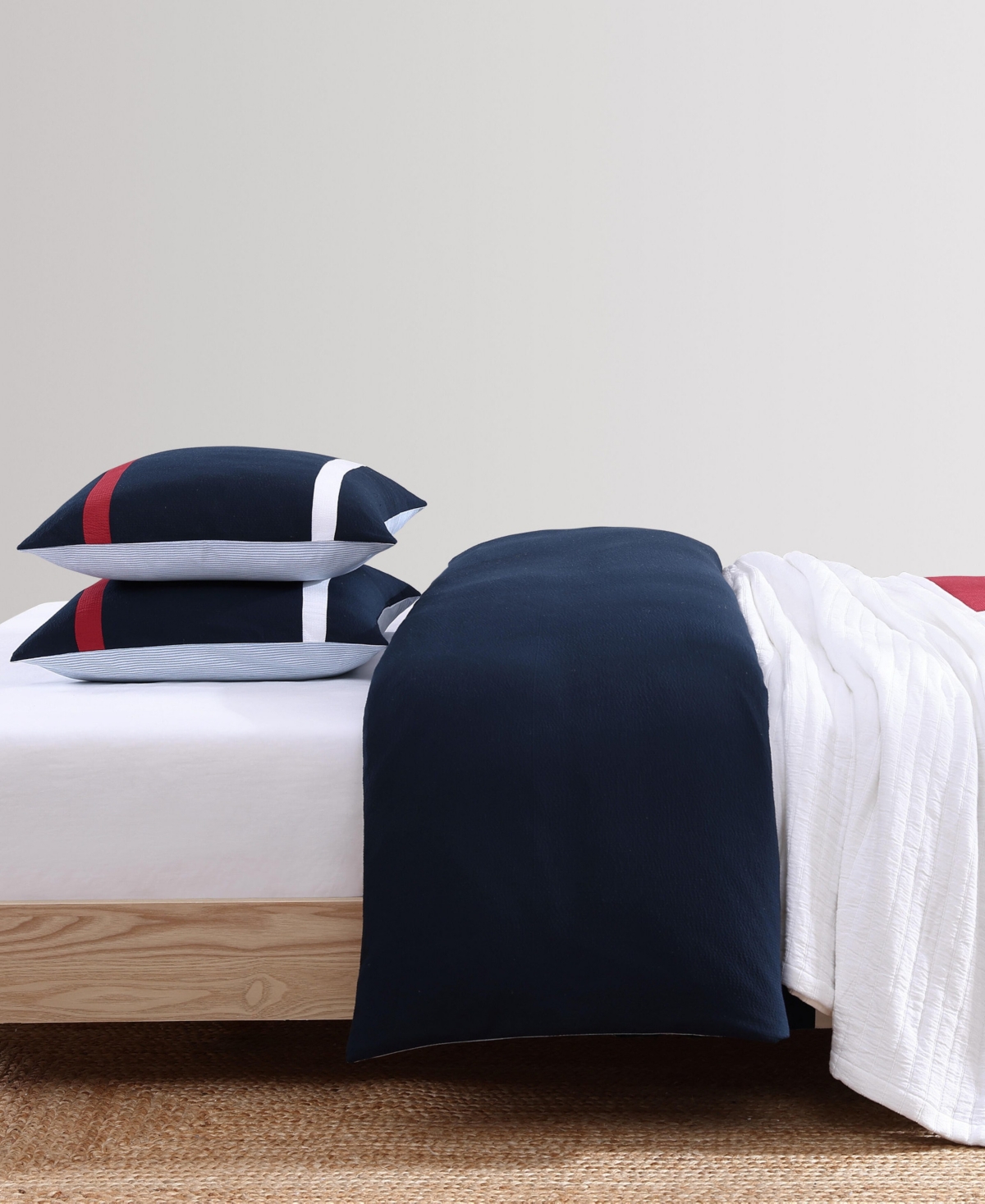 Tommy Hilfiger Iconic Anniversary Seersucker Textured 2-pc. Comforter Set, Twin In Blue