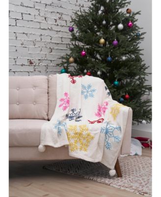 Boho Christmas Throw Blanket, 50" x 60"