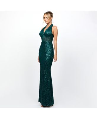 Women's Shaylyn Sequin Halter Gown