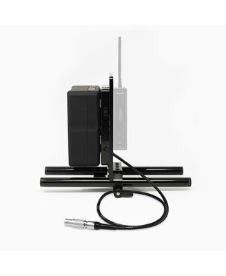 15mm Rail Mount Cheese Plate with 3-Stud Battery Plate and 10" 2-Pin Coil Cable for RED Komodo