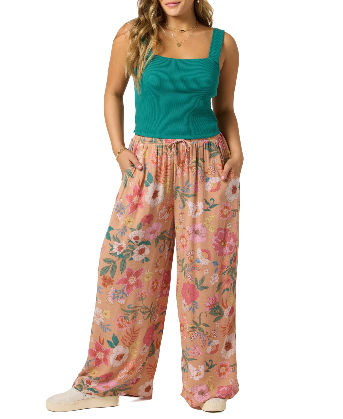 O'neill Milah Camilla Wide Leg Pants In Brown