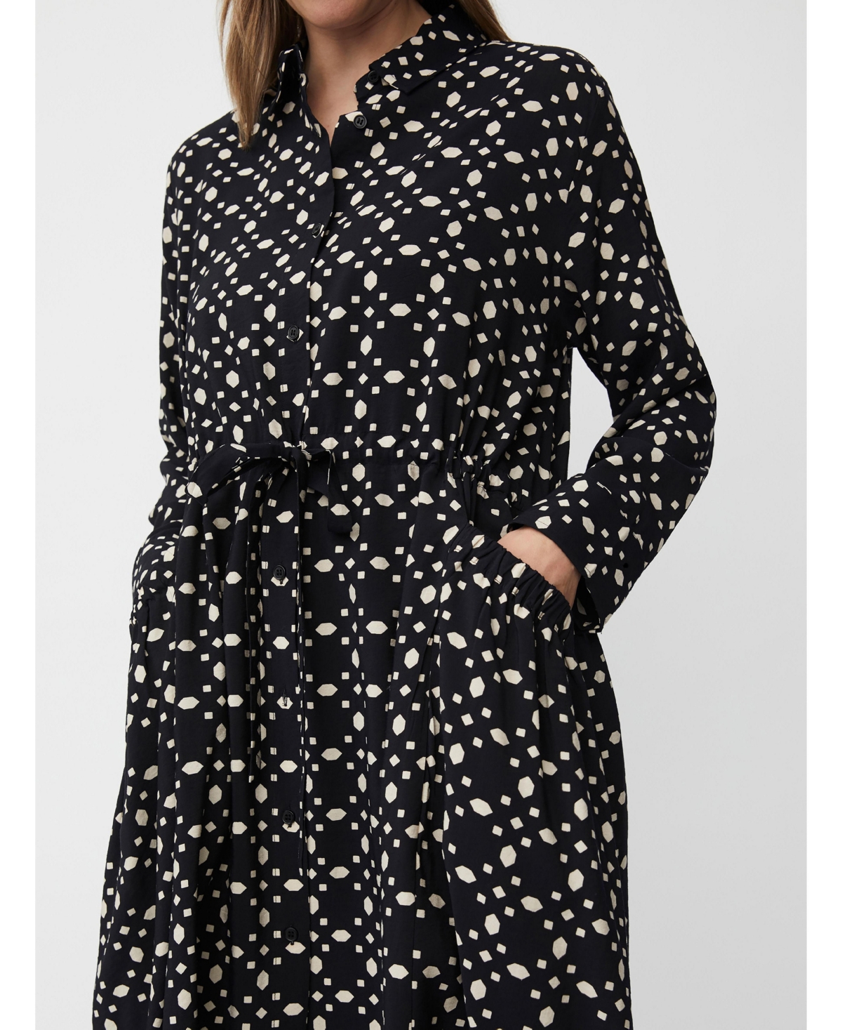 Masai Copenhagen Women's MaNovany Long Sleeve Shirt Midi Dress