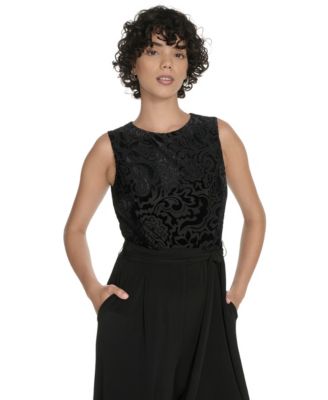 Women's Burnout Sleeveless Jumpsuit