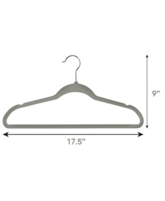 Home 50 Piece Flocked Velvet Clothes Hangers with Stainless Steel Swivel Hooks in Pink