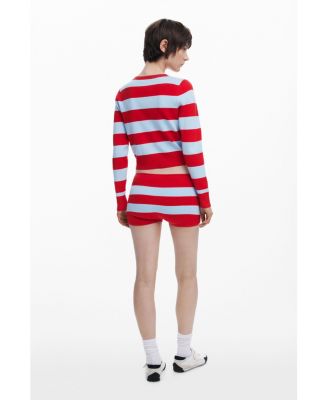 Women's Ribbed striped cardigan