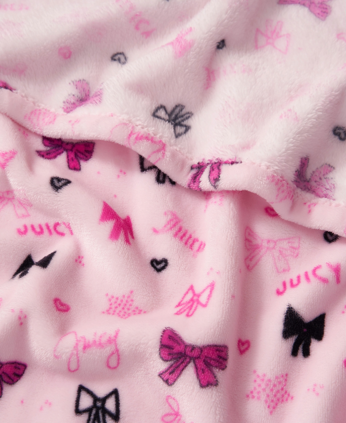 Juicy Couture Baby Plush Throw Blankets, 40" X 50" In Pink