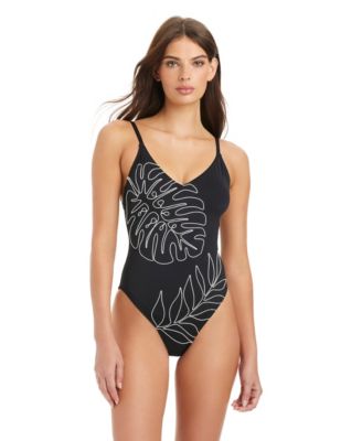 Sanctuary - Midnight Breeze High Leg Scoop Neck Over The Shoulder Swimsuit