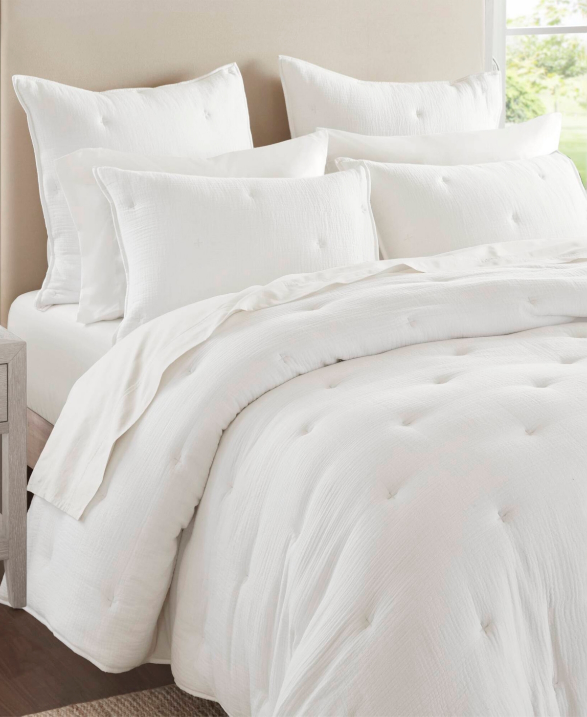 Harbor House Breeze Cotton Embroidered 3-pc. Quilt Set, Full/queen In White
