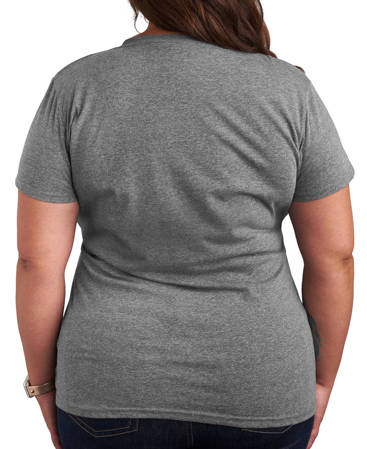 Hybrid Apparel Snoopy Let It Snow Christmas Women's Short Sleeve Graphic T-shirts In Gray