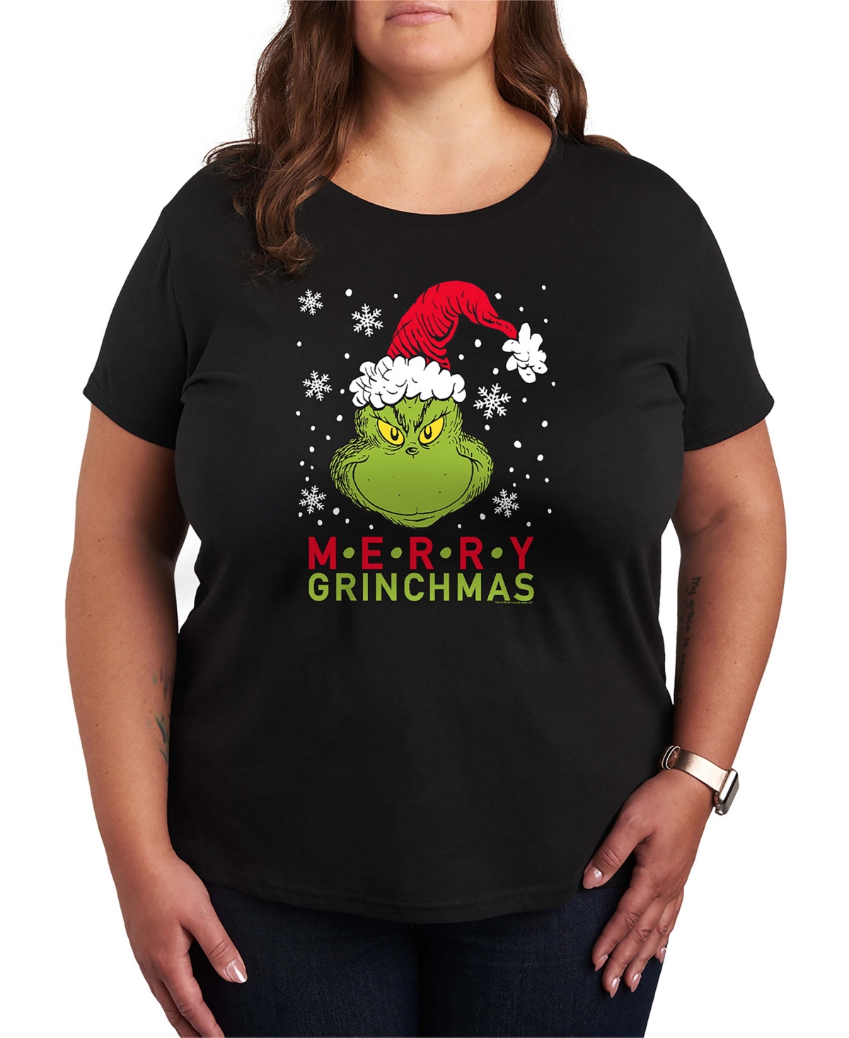 Merry Grinchmas Christmas Women's Short Sleeve Graphic T-shirts