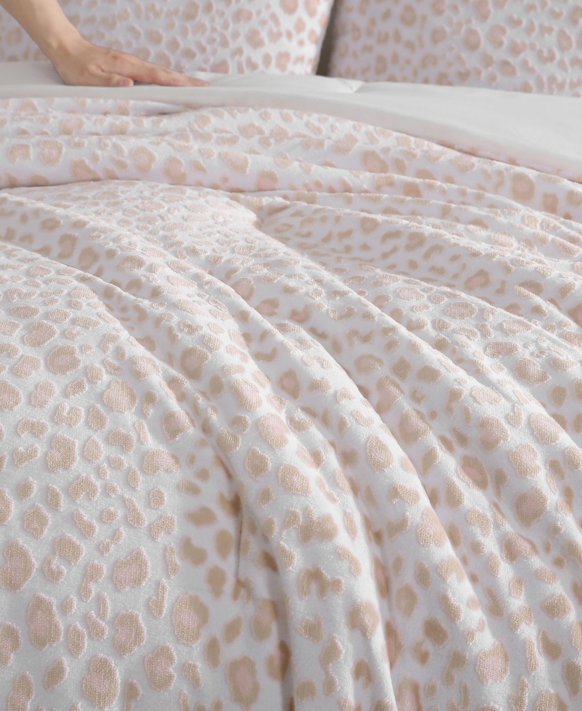 Betsey Johnson Betseys Leopard Burnout Velvet 3-pc. Comforter Set, King In Neutral