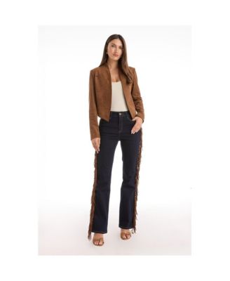 Women's Yasmin Suede Jacket - Cognac