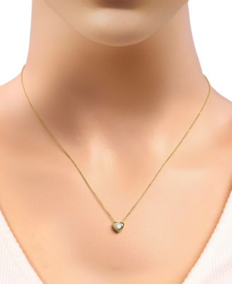 Diamond Pendant Necklace (1/4 ct. t.w.) in 14k Yellow Gold