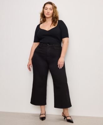 Women's Cropped Palazzo Jeans
