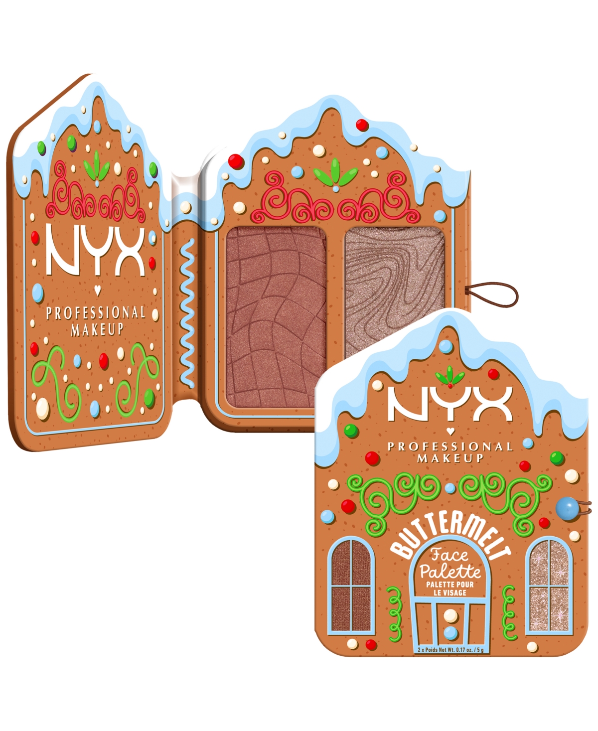 Nyx Professional Makeup Holiday Buttermelt Face Palette, 0.17 Oz.