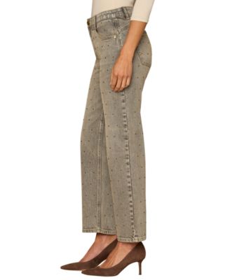 Petite "Ab"Solution High-Rise Rhinestone Jeans