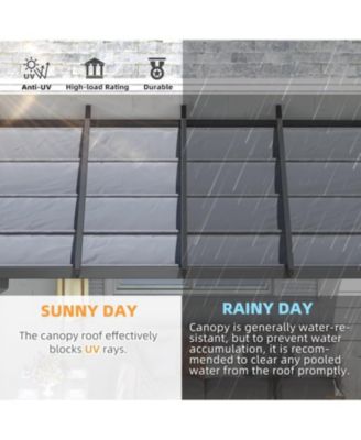 14' x 10' Gazebo for Patio, Retractable Pergola with Adjustable Sun Shade Canopy Roof