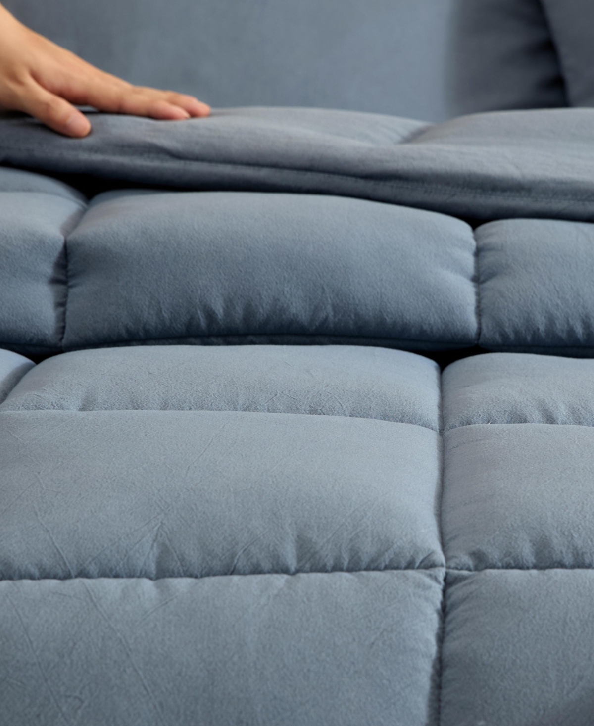 Kenneth Cole New York Solid Washed 5-pc. Comforter Set, Full/queen In Blue