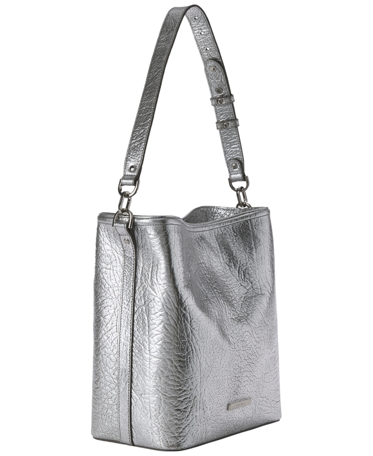 Brahmin Celina Small Bucket Bag In Silver