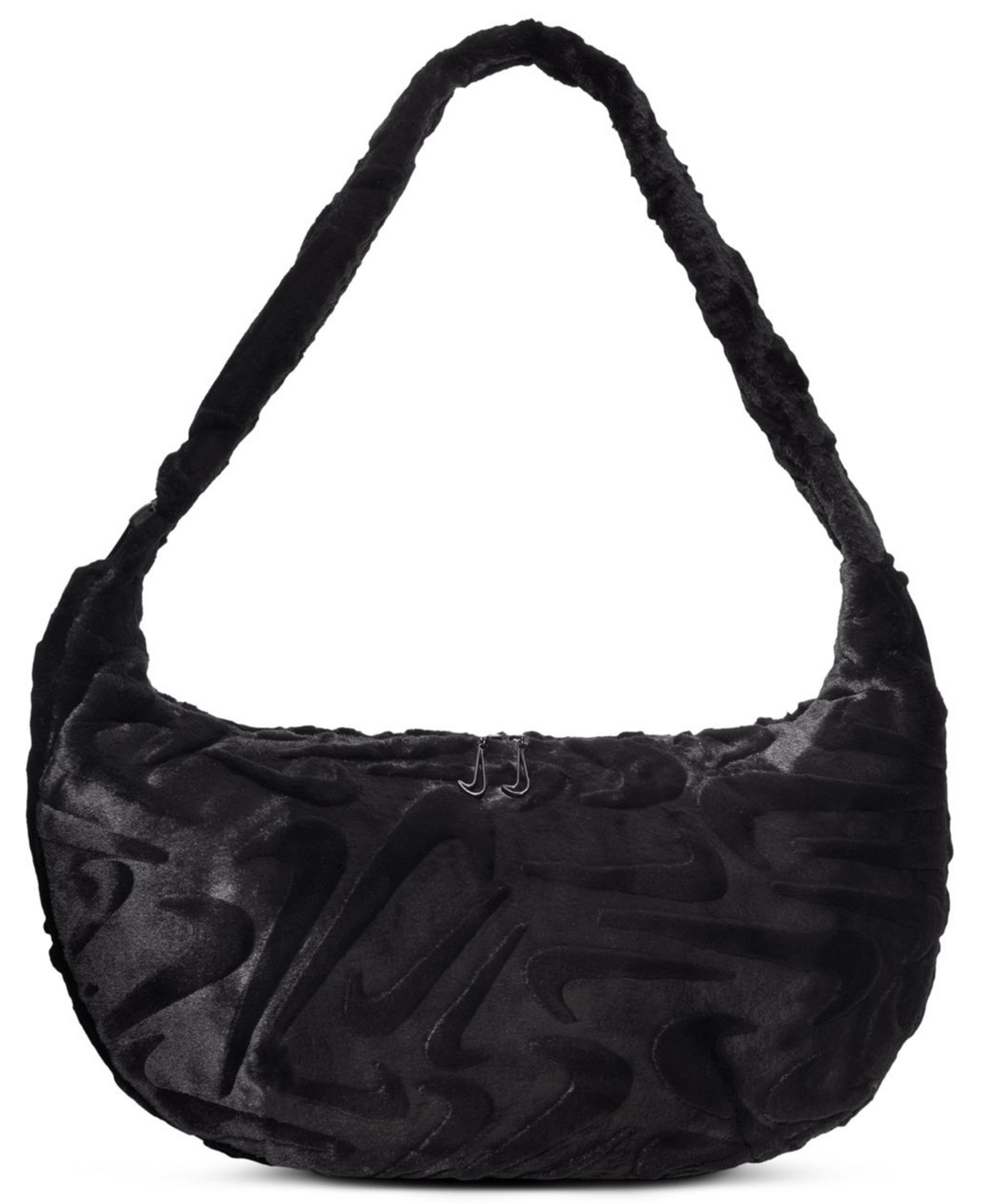 Nike Men's Sportswear Faux Fur Slouchy Bag In Black