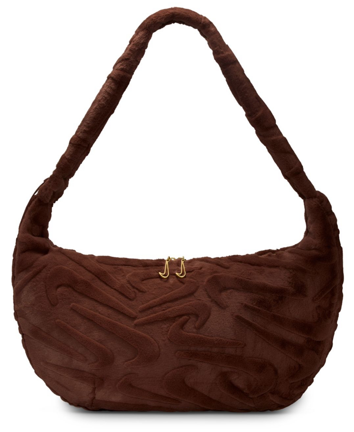 Nike Men's Sportswear Faux Fur Slouchy Bag In Brown