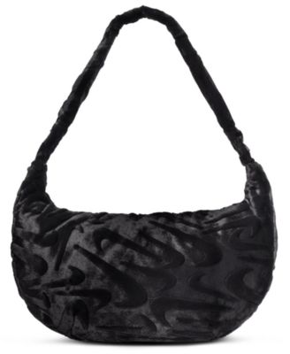 Sportswear Faux Fur Slouchy Bag