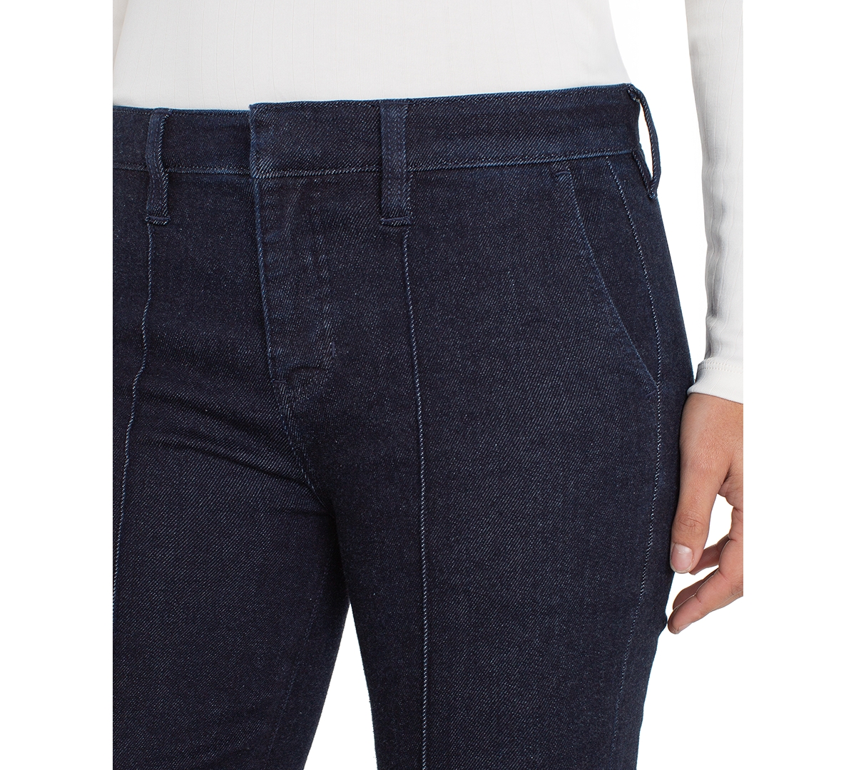 Liverpool Los Angeles Petite Trouser Bootcut Jeans In Blue