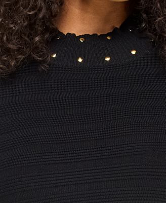 DECEMBERMAY☆Startribal Mockneck BCX Juniors Nailhead Fit & Flare Sweater Dress - Macy's