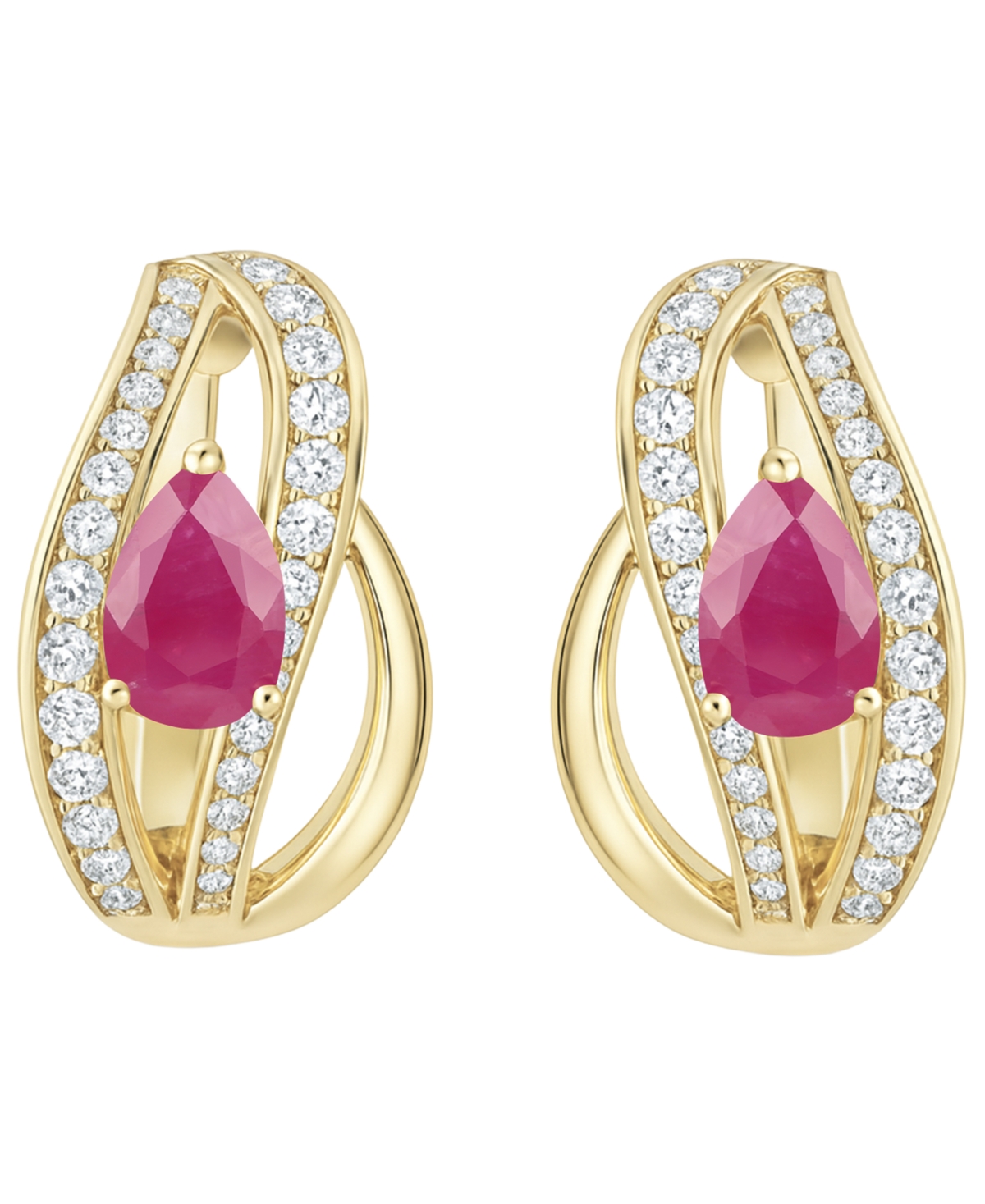 Macy's Emerald (5/8 Ct. T.w.) And Diamond (1/3 Ct. T.w.) Drop Earrings In 14k Gold (also In 14k White Gold  In Gold