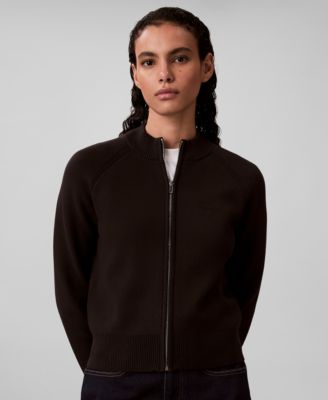 Women's Technical Long Sleeve Mock Neck Cardigan Sweater