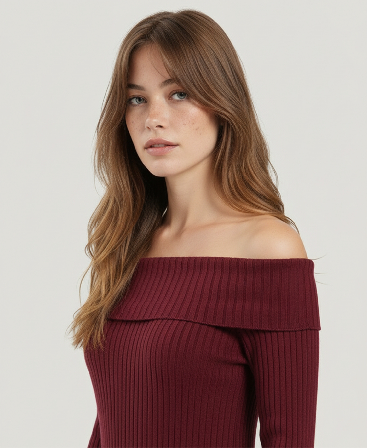 Naadam Women's Cashmino Off The Shoulder Sweater Dress In Burgundy