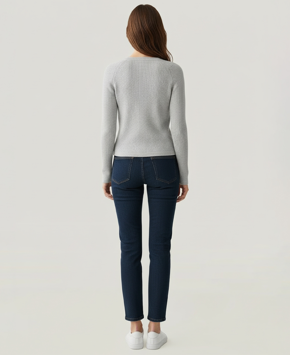 Naadam Women's Tulip Hem Button Cardigan Sweater In Gray