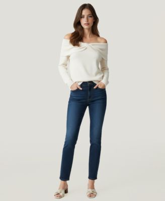 Soft by Women's Twist Front Off The Shoulder Cashmere Sweater