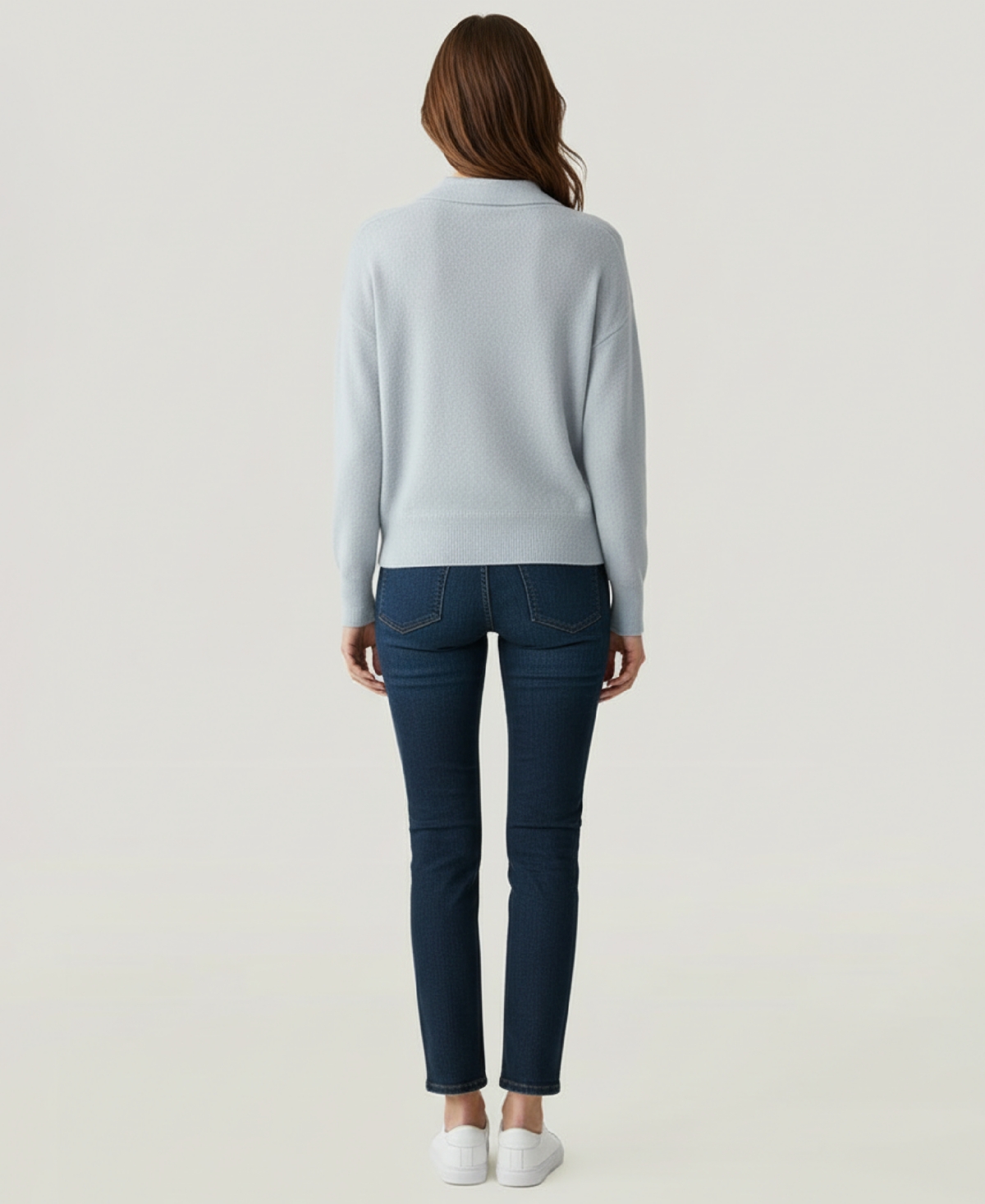 Naadam Women's Long Sleeves Lightweight Polo Sweater