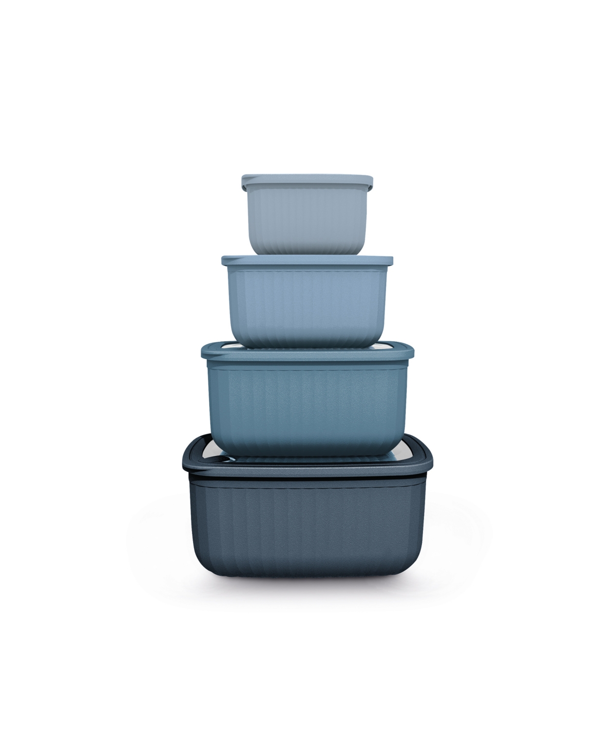 Art & Cook 8-pc. Rectangle Bowl Set With Lids In Blue